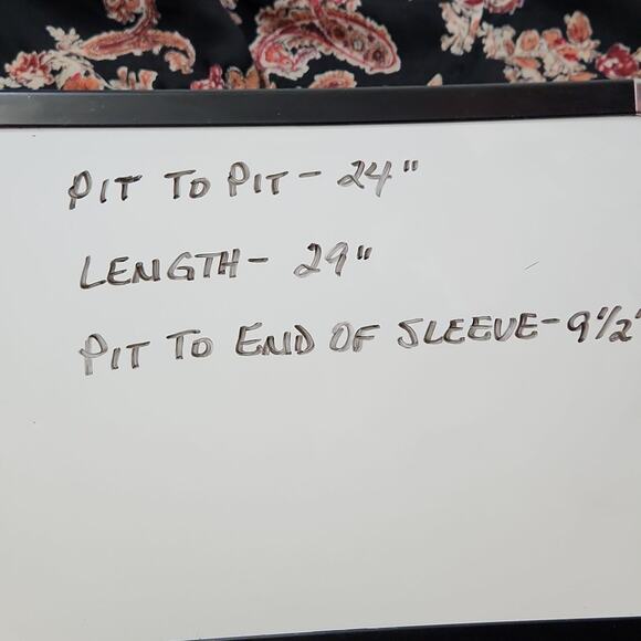 Venezia Womens Black Floral Babydoll Blouse Size 18/20 Sheer Dark Romantic - Picture 10 of 10